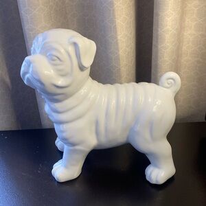 Apropos  Ceramic white Pug Dog